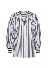 Alice + Olivia Julius Striped Cotton-Blend Tunic