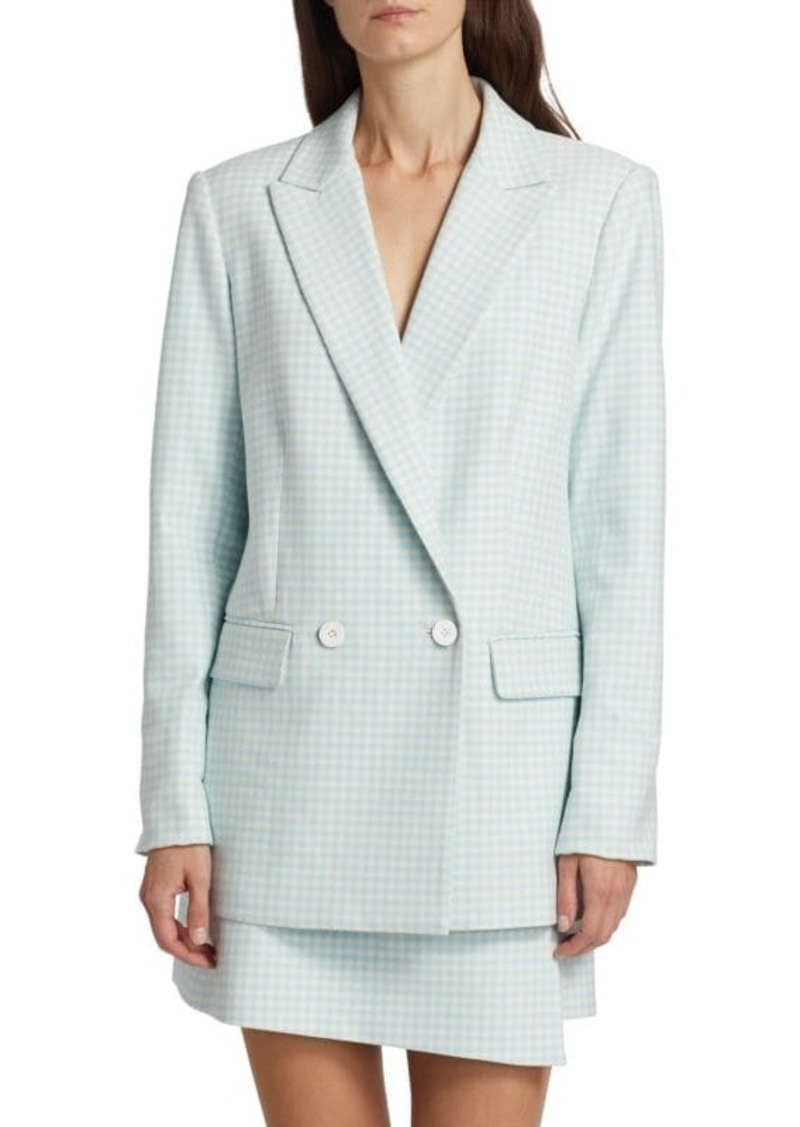 Alice + Olivia Justin Gingham Oversized Blazer