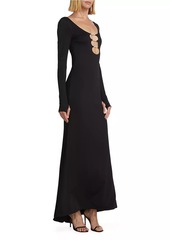 Alice + Olivia Kalena Jersey Cut-Out Maxi Dress