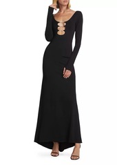 Alice + Olivia Kalena Jersey Cut-Out Maxi Dress