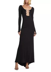 Alice + Olivia Kalena Jersey Cut-Out Maxi Dress