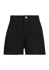 Alice + Olivia Ken Tweed High-Rise Shorts