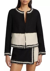 Alice + Olivia Kidman Detachable Tweed Jacket