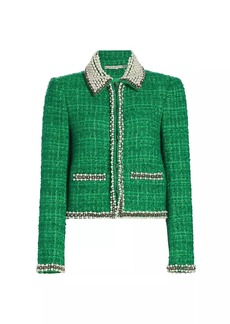 Alice + Olivia Kidman Embellished Tweed Jacket