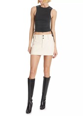 Alice + Olivia Laika Vegan Leather Miniskirt