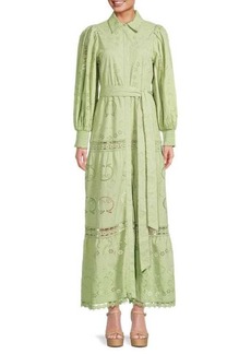 Alice + Olivia Lilly Embroidered Maxi Dress