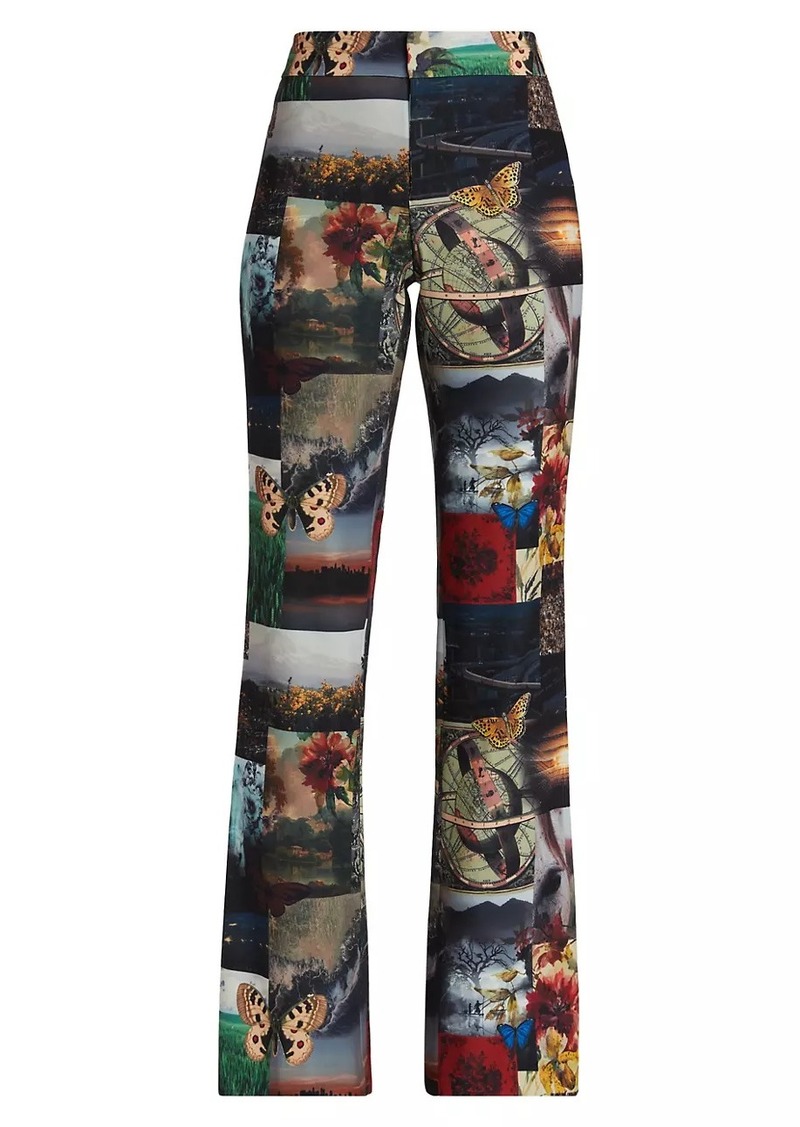 Alice + Olivia Livi Photograph Print Trousers