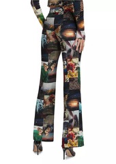 Alice + Olivia Livi Photograph Print Trousers