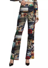 Alice + Olivia Livi Photograph Print Trousers