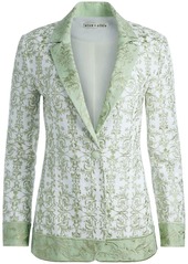 Alice + Olivia Macey floral-embroidered blazer