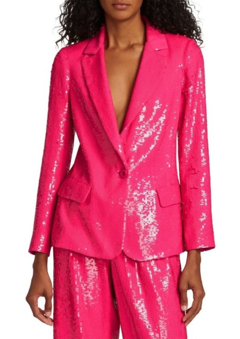 Alice + Olivia Macey Sequin Blazer