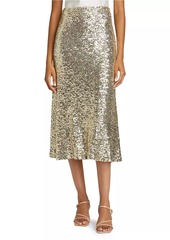 Alice + Olivia Maeve Sequin Slip Skirt