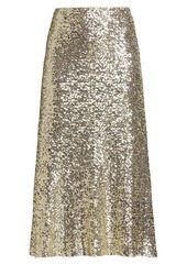 Alice + Olivia Maeve Sequin Slip Skirt