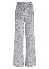 Alice + Olivia Mame Sequin Wide-Leg Pants