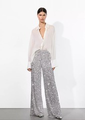 Alice + Olivia Mame Sequin Wide-Leg Pants