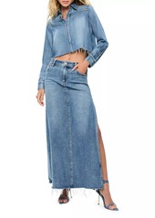 Alice + Olivia Marissa Denim Maxi Skirt