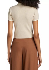 Alice + Olivia Meda Crop Polo Shirt