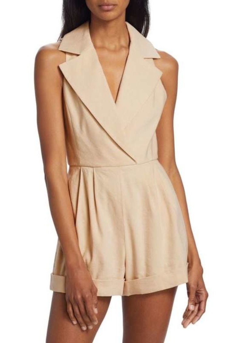 Alice + Olivia Meritt Linen Blend Romper