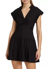 Alice + Olivia Mila Linen-Blend Twist Minidress