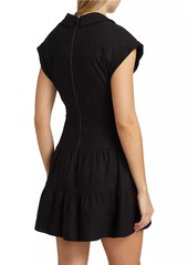 Alice + Olivia Mila Linen-Blend Twist Minidress