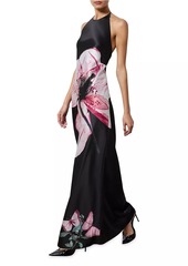 Alice + Olivia Montana Floral Scarf Cocktail Dress