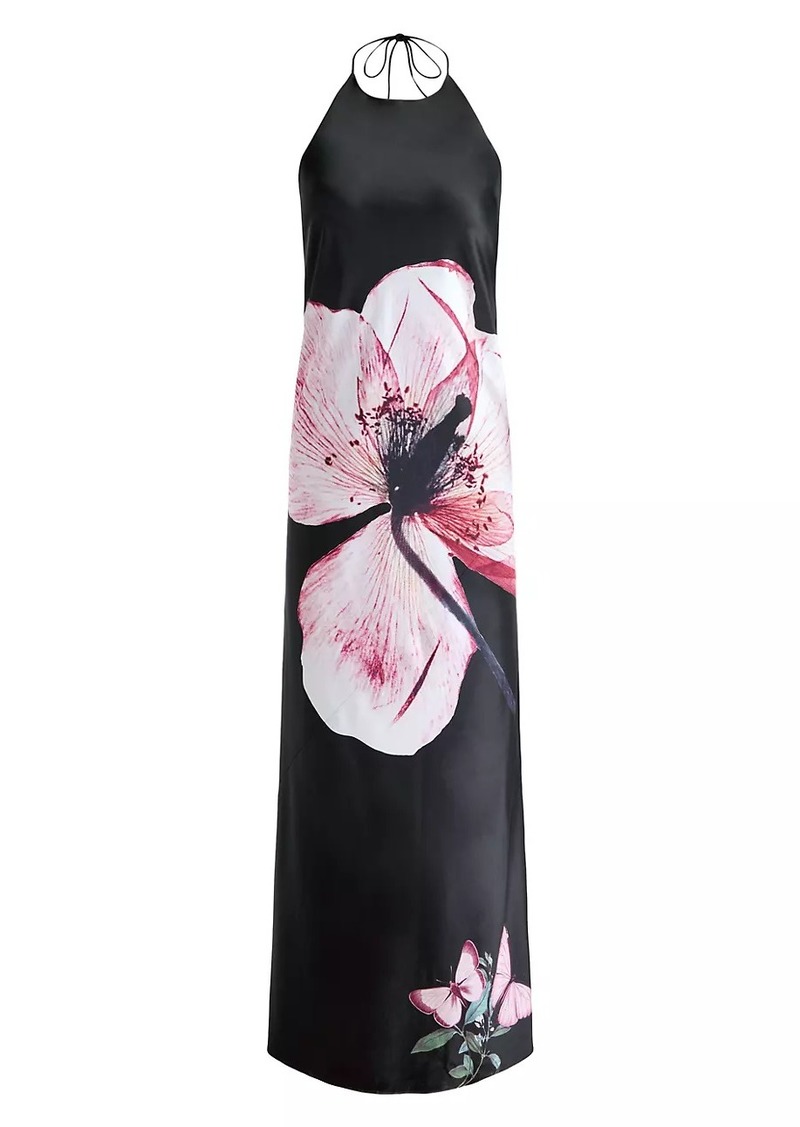 Alice + Olivia Montana Floral Scarf Cocktail Dress