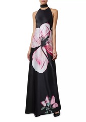 Alice + Olivia Montana Floral Scarf Cocktail Dress