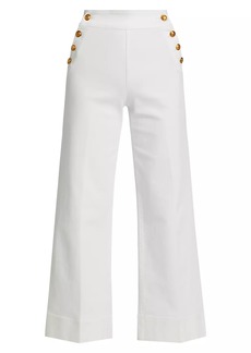 Alice + Olivia Narin High-Rise Stretch Flare Crop Jeans