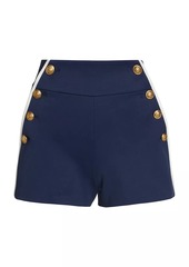 Alice + Olivia Narin High-Waist Buttoned Shorts