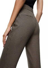 Alice + Olivia New Olivia Houndstooth Slim Flare Trousers