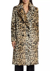 Alice + Olivia Nicholas Leopard Faux-Fur Coat