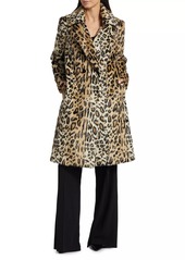 Alice + Olivia Nicholas Leopard Faux-Fur Coat