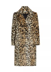 Alice + Olivia Nicholas Leopard Faux-Fur Coat