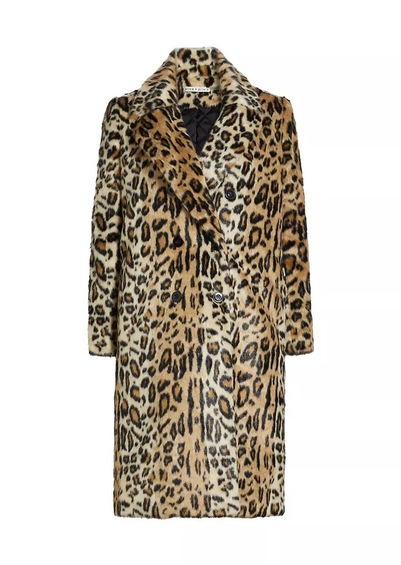 Alice + Olivia Nicholas Leopard Faux-Fur Coat