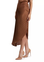 Alice + Olivia Odelia Asymmetric Pleated Skirt