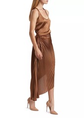 Alice + Olivia Odelia Asymmetric Pleated Skirt