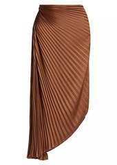 Alice + Olivia Odelia Asymmetric Pleated Skirt