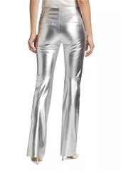 Alice + Olivia Olivia Metallic Faux Leather Boot-Cut Pants