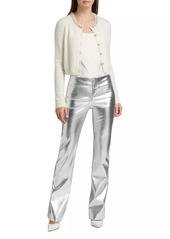 Alice + Olivia Olivia Metallic Faux Leather Boot-Cut Pants