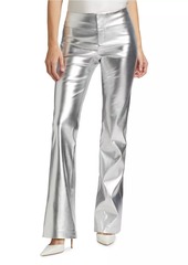 Alice + Olivia Olivia Metallic Faux Leather Boot-Cut Pants