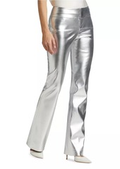 Alice + Olivia Olivia Metallic Faux Leather Boot-Cut Pants