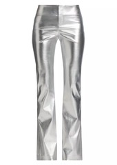 Alice + Olivia Olivia Metallic Faux Leather Boot-Cut Pants