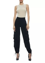 Alice + Olivia Olympia Mid-Rise Baggy Cargo Pants