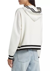 Alice + Olivia Oscar Staceface Knit Hoodie