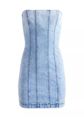 Alice + Olivia Palmer Denim Bustier Minidress