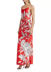 Alice + Olivia Paloma Floral Satin Maxi Dress