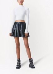 Alice + Olivia Carter faux leather pleated skirt
