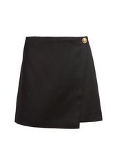 Alice + Olivia Renna Button Mini Wrap Skirt