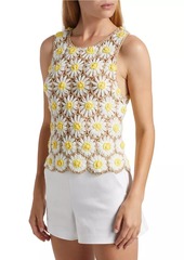 Alice + Olivia Reva Daisy Crochet Shell