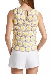 Alice + Olivia Reva Daisy Crochet Shell